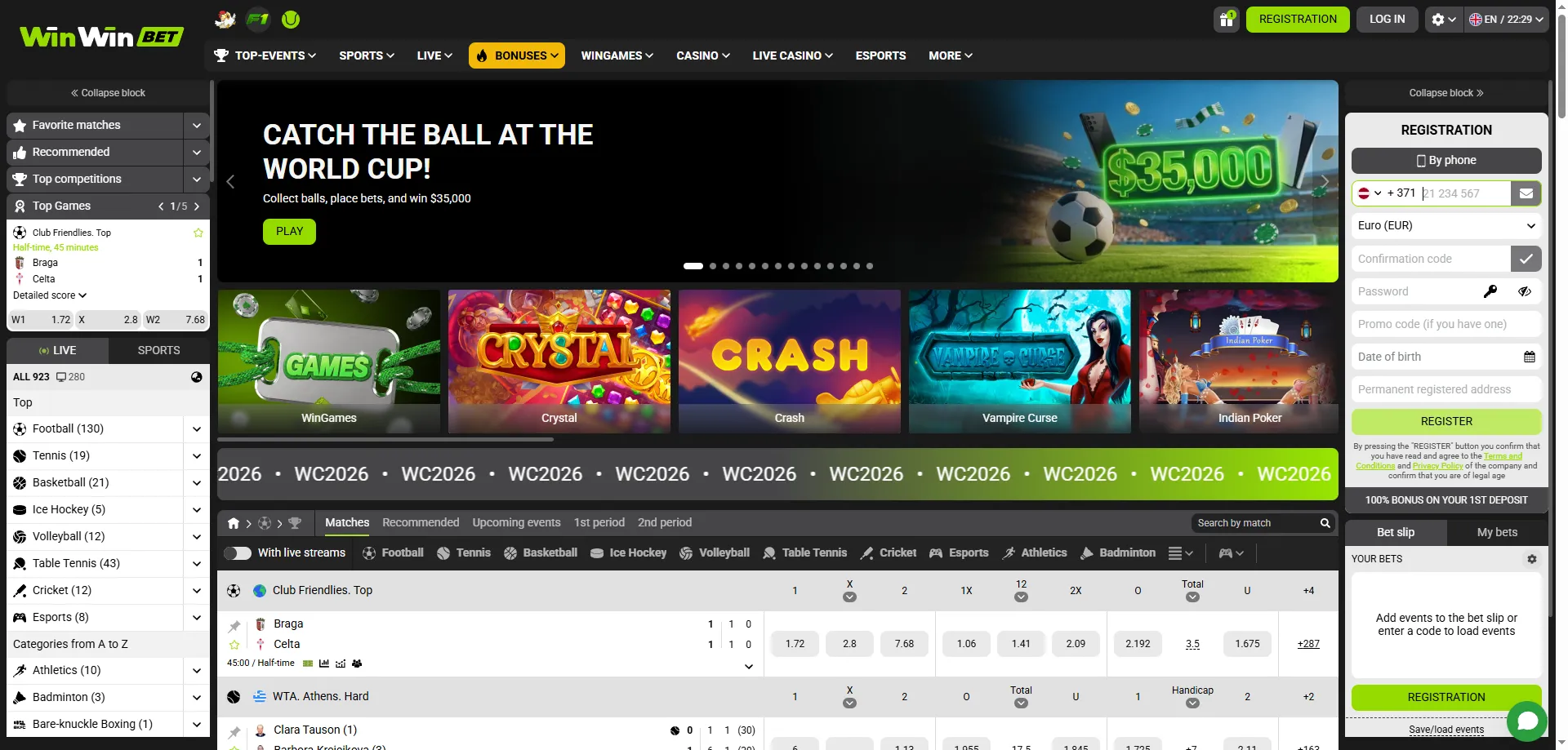 Tableau r&eacute;capitulatif WinWin Bet Casino &mdash; licence, jeux et paiements