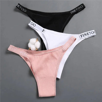 Lot de 7 culottes sexy en coton pour femme taille basse
