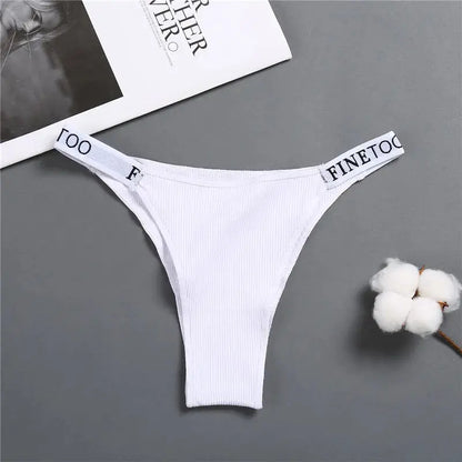 Lot de 7 culottes sexy en coton pour femme taille basse