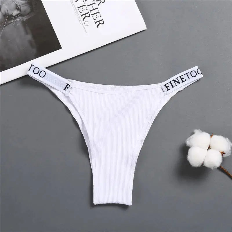 Lot de 7 culottes sexy en coton pour femme taille basse