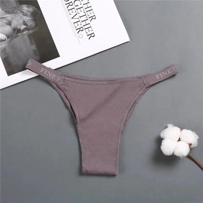 Lot de 7 culottes sexy en coton pour femme taille basse