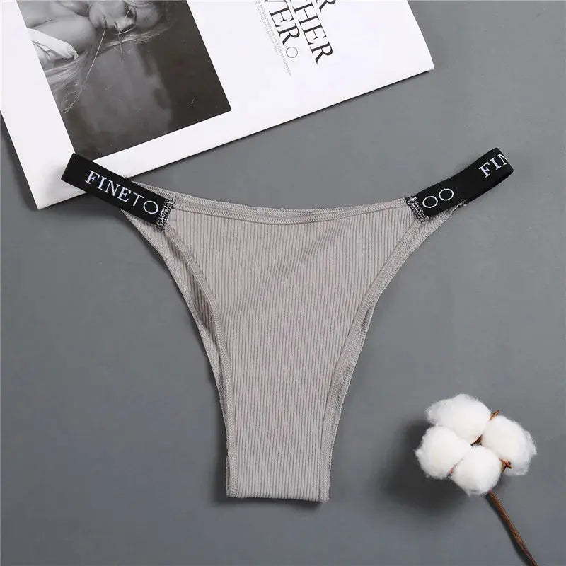 Lot de 7 culottes sexy en coton pour femme taille basse