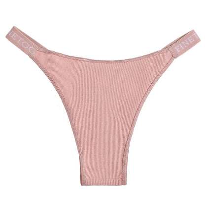 Lot de 7 culottes sexy en coton pour femme taille basse