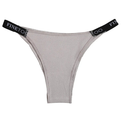 Lot de 7 culottes sexy en coton pour femme taille basse