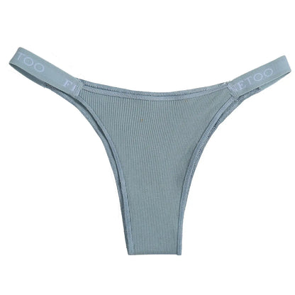 Lot de 7 culottes sexy en coton pour femme taille basse
