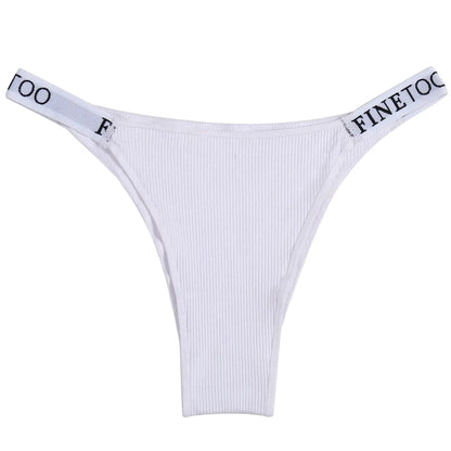 Lot de 7 culottes sexy en coton pour femme taille basse