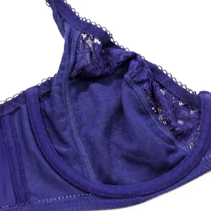 Soutien-gorge à armature couleur unie en dentelle floral