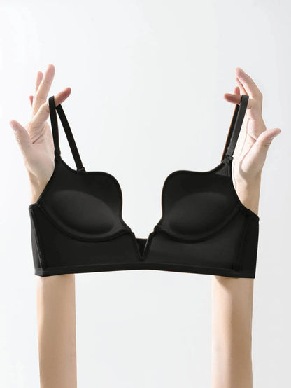 Soutien gorge push-up sexy en V profond pour femme