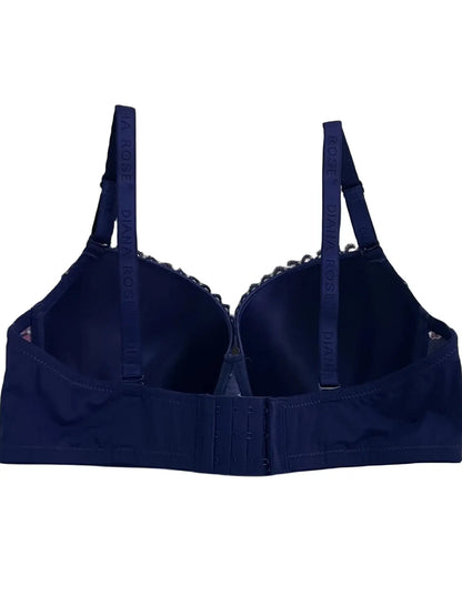 Soutien gorge avec anneau en acier bonnet D florale