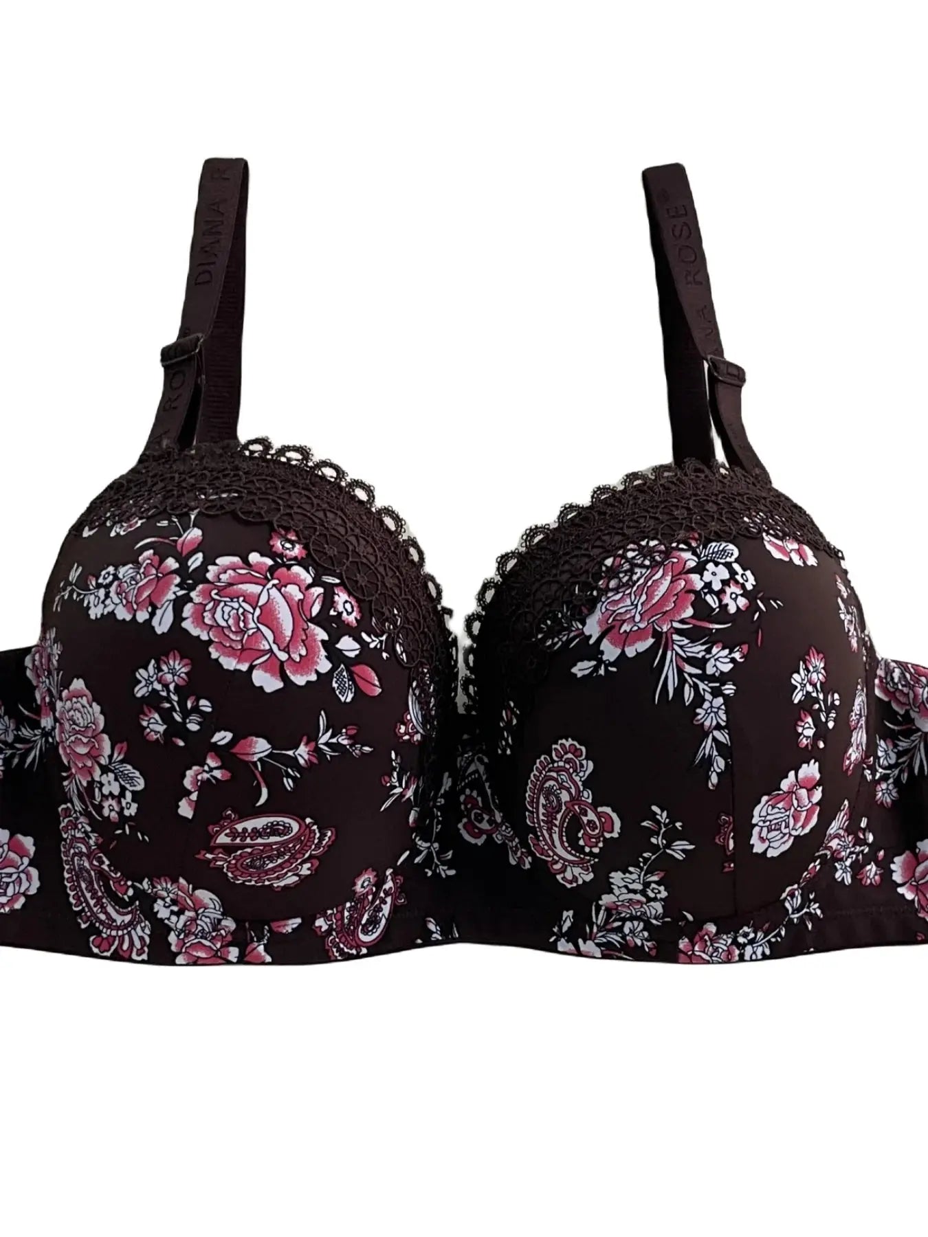 Soutien gorge avec anneau en acier bonnet D florale