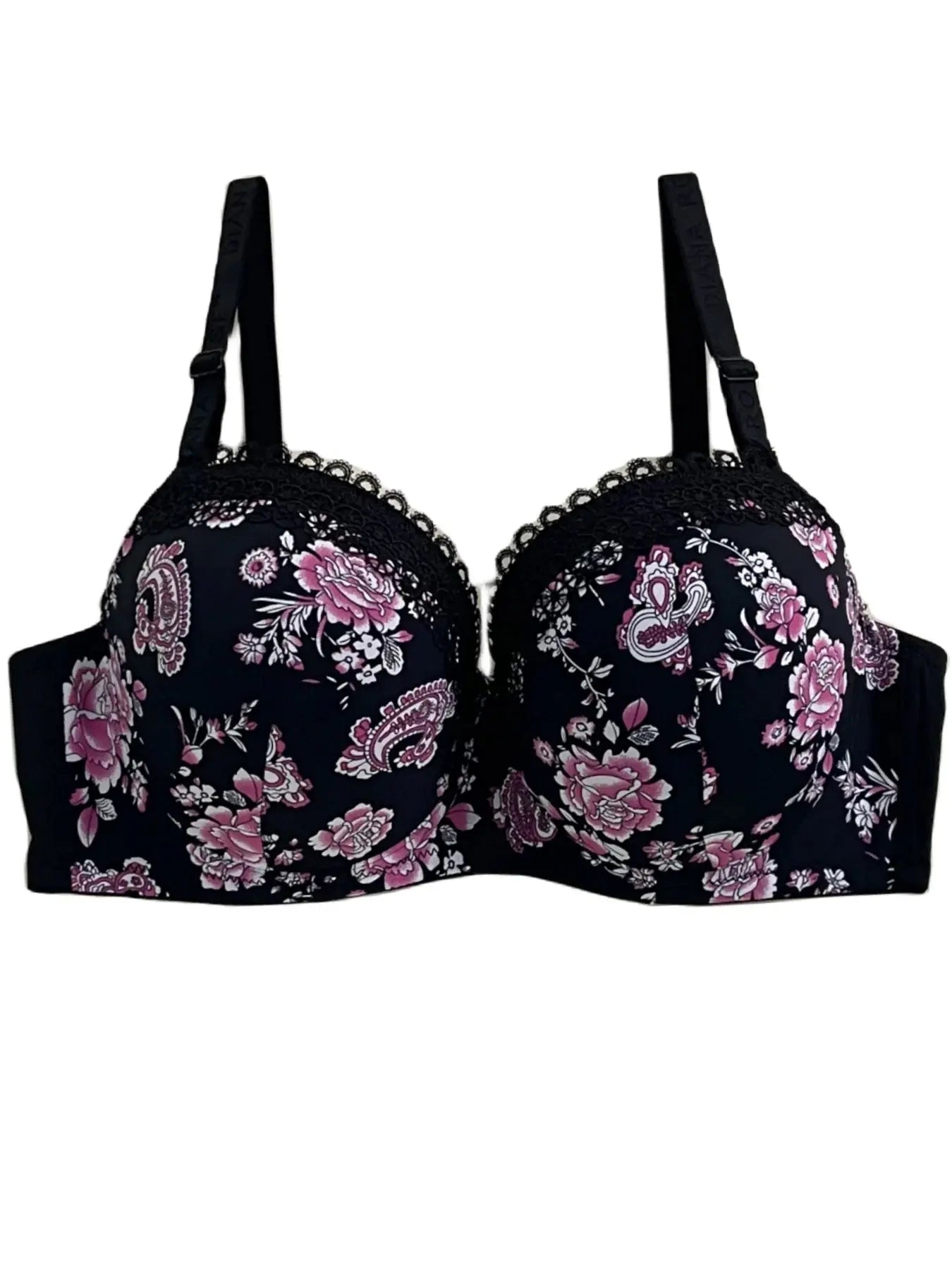 Soutien gorge avec anneau en acier bonnet D florale