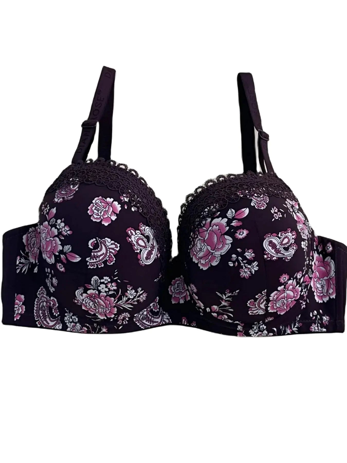 Soutien gorge avec anneau en acier bonnet D florale