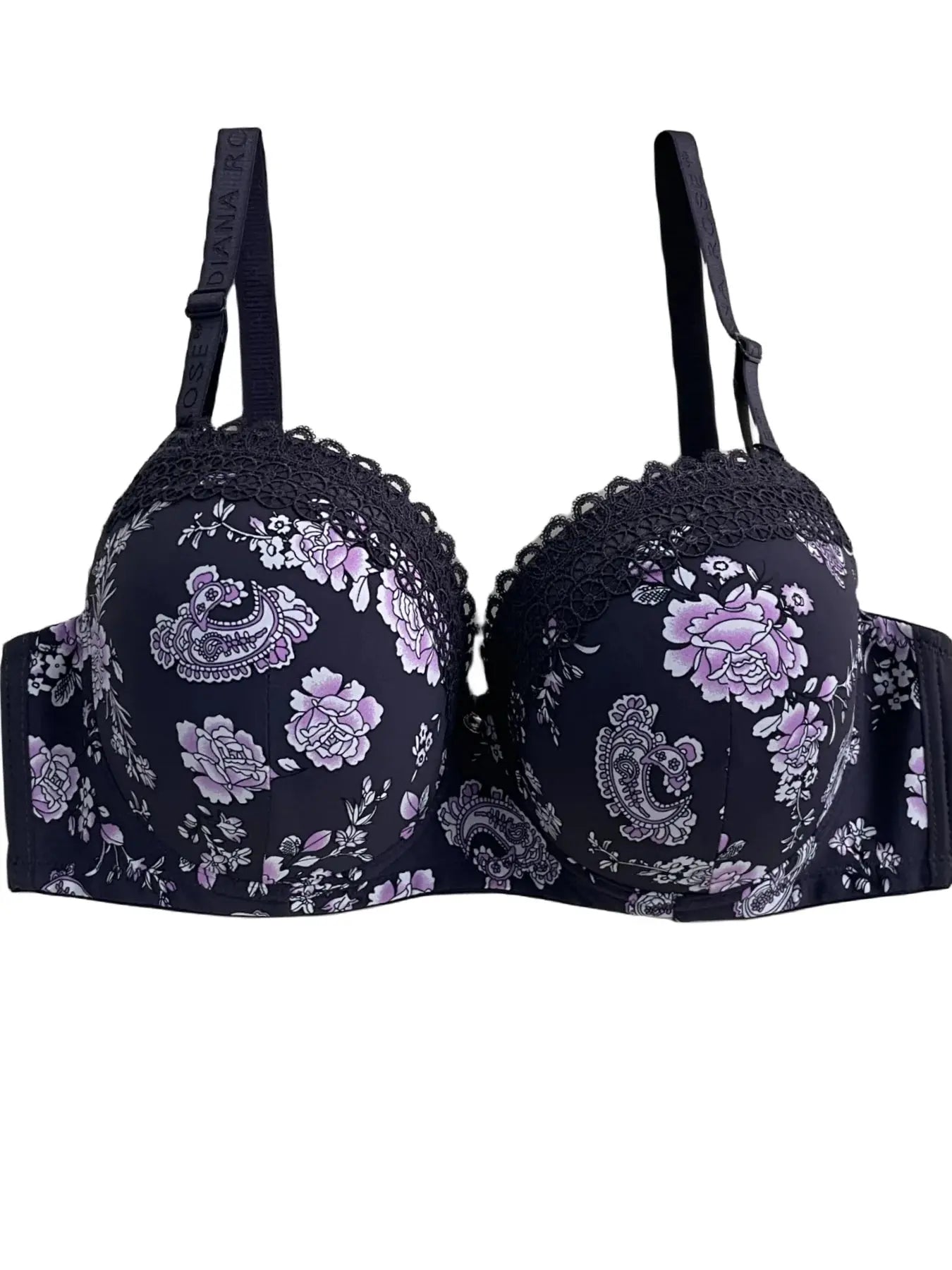 Soutien gorge avec anneau en acier bonnet D florale