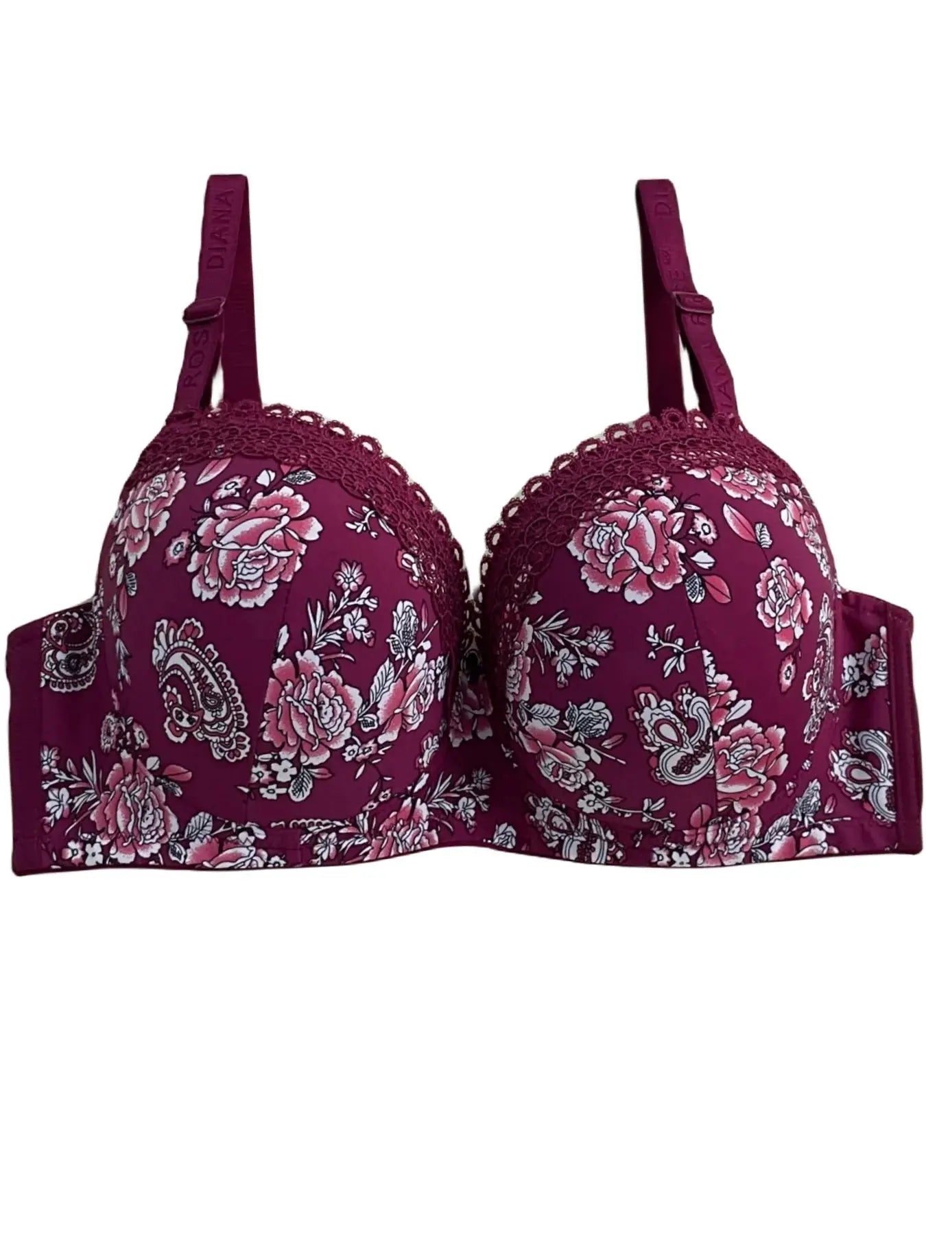 Soutien gorge avec anneau en acier bonnet D florale