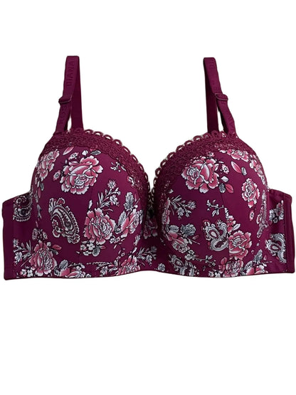 Soutien gorge avec anneau en acier bonnet D florale