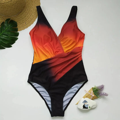 Maillot de bain femme une pièce sexy dégradé