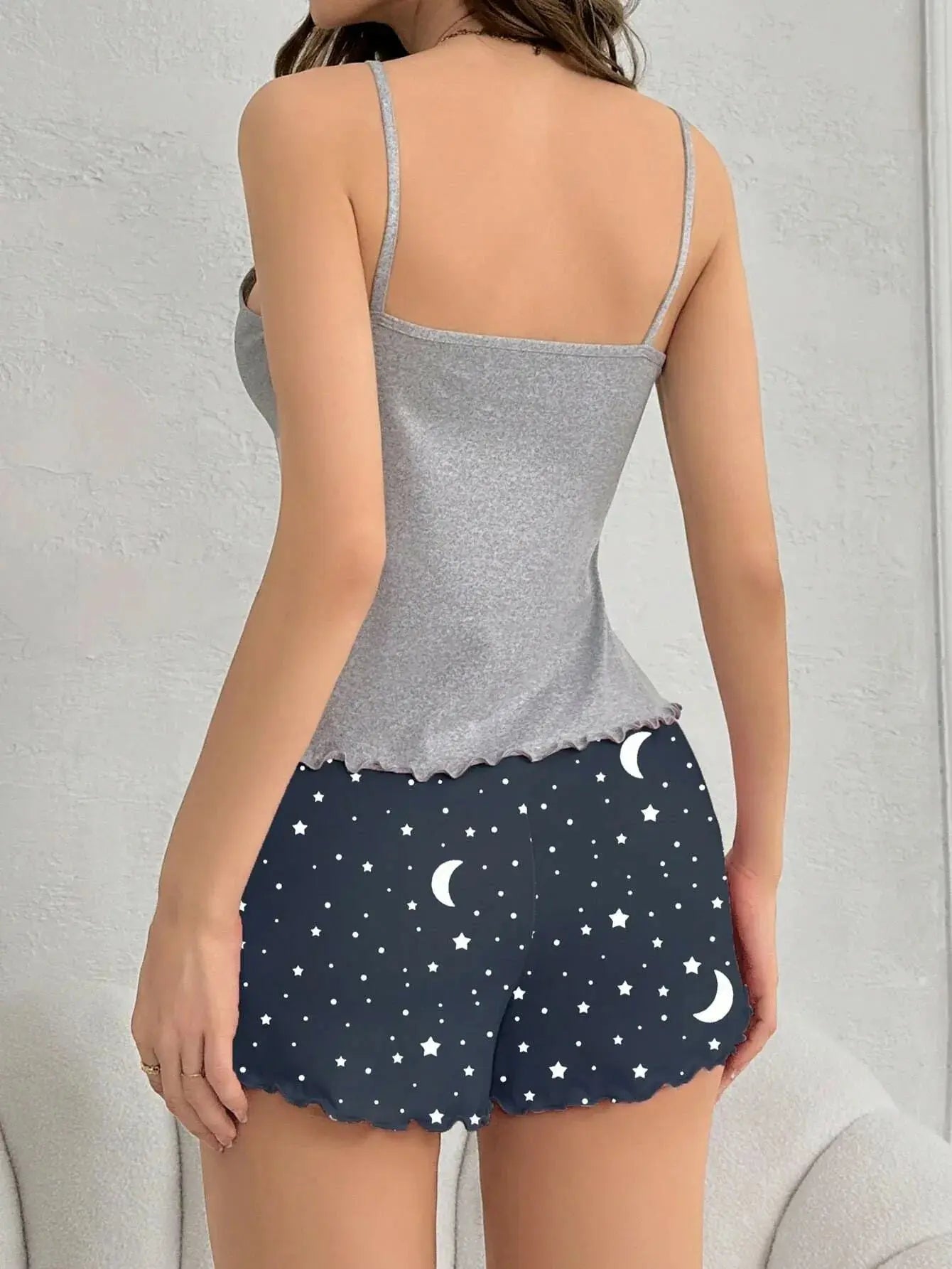 Pyjama deux pièces pour femme imprimé étoilé
